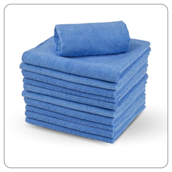 Lavex 16" x 16" Blue Microfiber General Purpose Cloth - 12/Pack