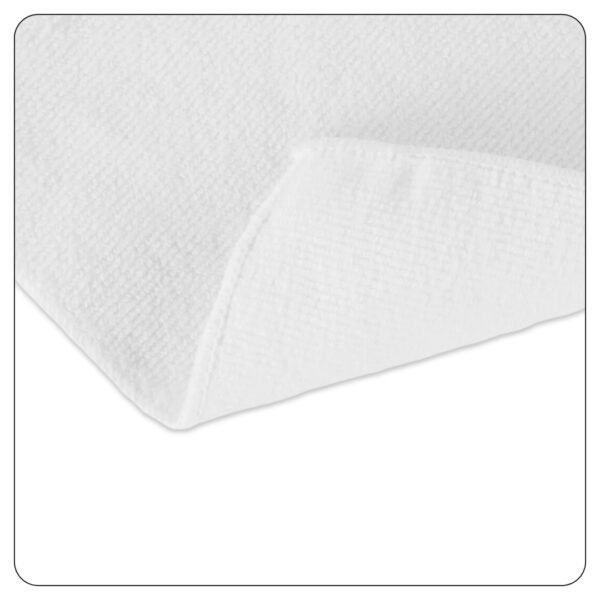 Lavex 16" x 16" White Microfiber General Purpose Cloth - 12/Pack - Image 3