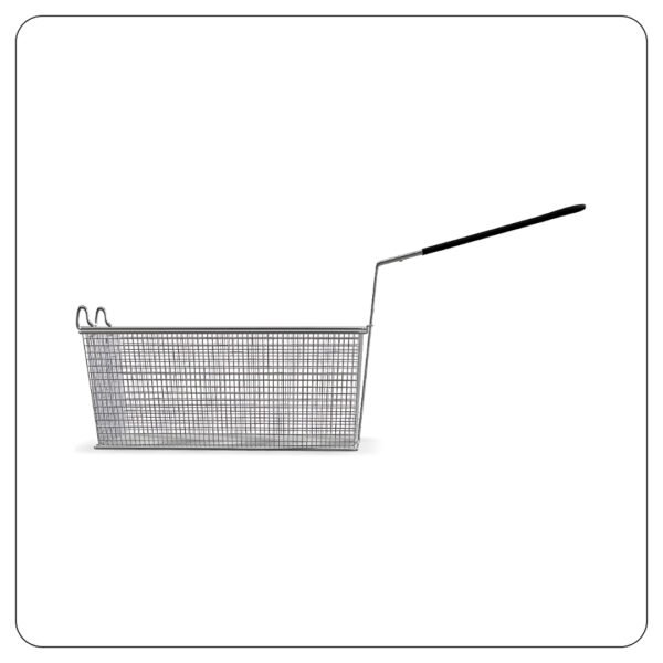 Twin Fryer Basket with Front Hook 13 1/4" x 6 1/2" x 5 7/8" - Image 2