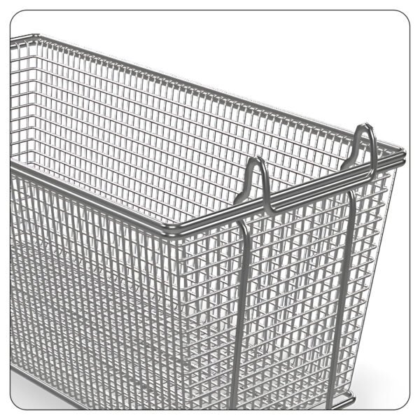 Twin Fryer Basket with Front Hook 13 1/4" x 6 1/2" x 5 7/8" - Image 3