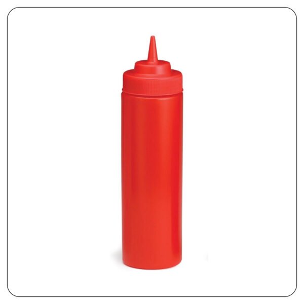 Red Wide Mouth Squeeze Bottle 24 Oz