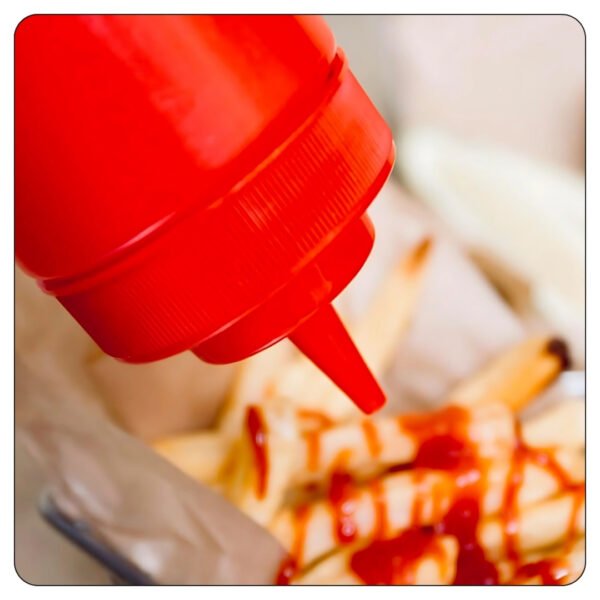 Red Wide Mouth Squeeze Bottle 24 Oz - Image 4