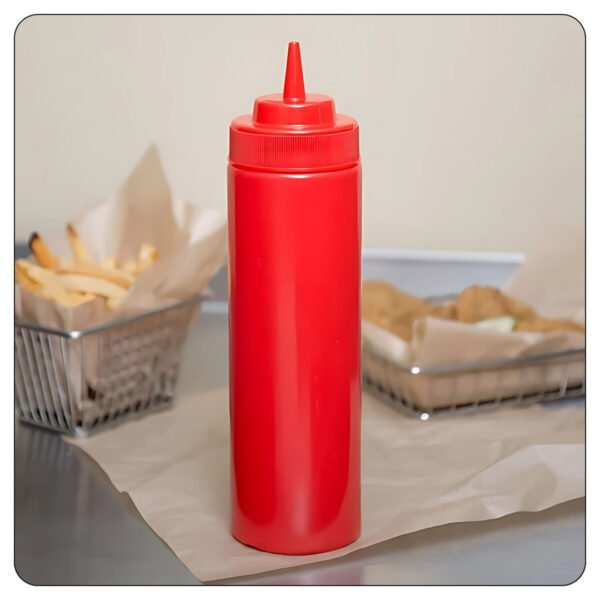 Red Wide Mouth Squeeze Bottle 24 Oz - Image 5