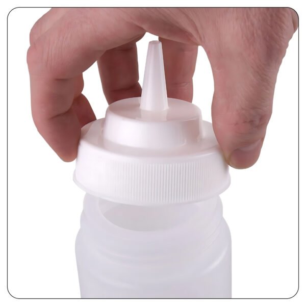 Clear Wide Mouth Squeeze Bottle 24 Oz - Image 3