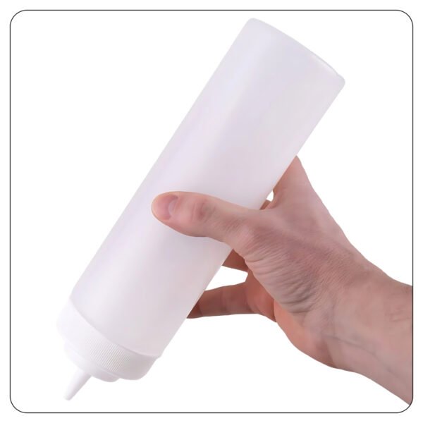 Clear Wide Mouth Squeeze Bottle 24 Oz - Image 2