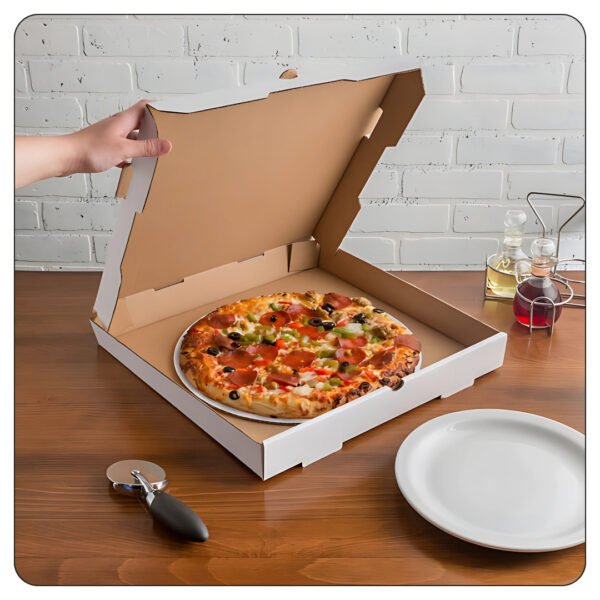 12” White Pizza Circle Corrugated - Image 4