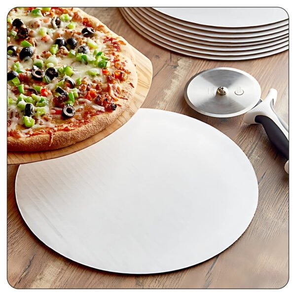 12” White Pizza Circle Corrugated - Image 5