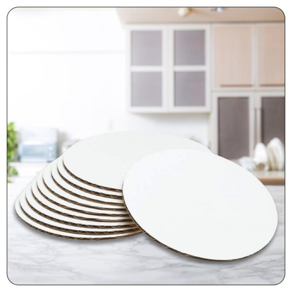 12" White Corrugated Pizza Circle - Image 5