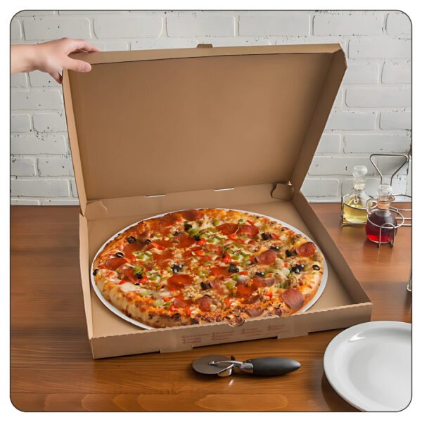 20″ White Corrugated Pizza Circle - Image 5