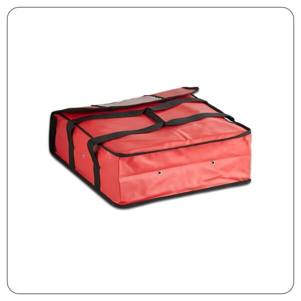 18x18x5 1/2 Red Insulated Pizza Delivery Bag - Image 2