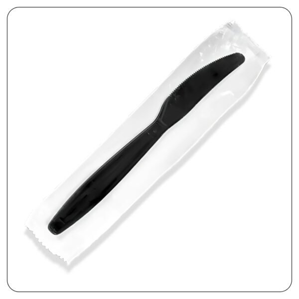 Black Knives Individual Wrapped Plastic