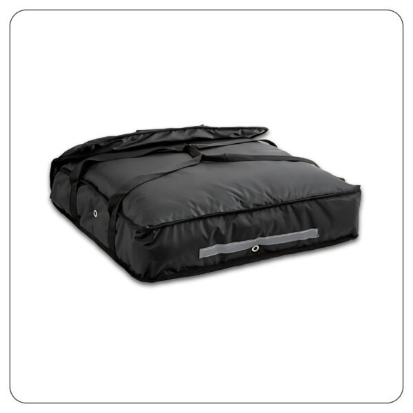 26 1/2 x 26 1/2 Black Insulated Pizza Delivery Bag - Image 2