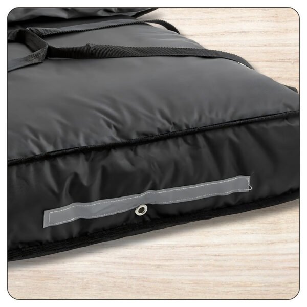 26 1/2 x 26 1/2 Black Insulated Pizza Delivery Bag - Image 5