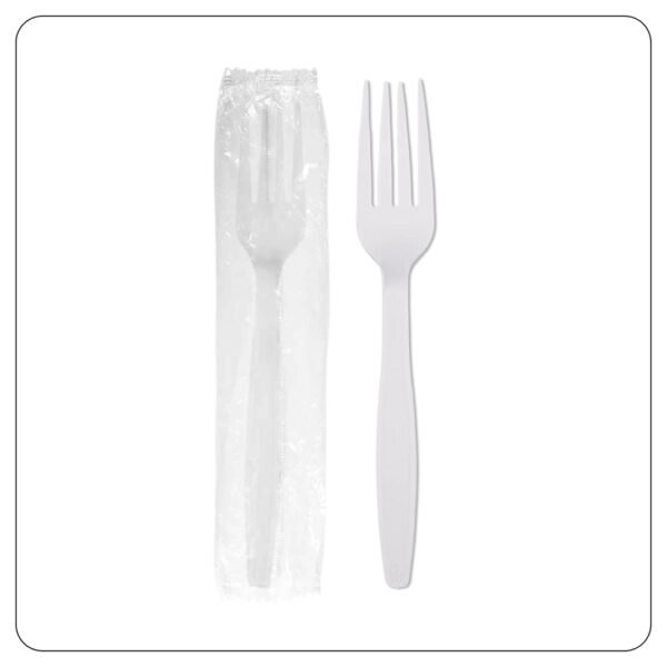 White Forks Individual Wrapped Plastic Heavy Duty