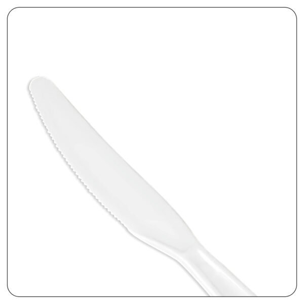 White Knives. Individual Wrapped Plastic Medium Weight - Image 2