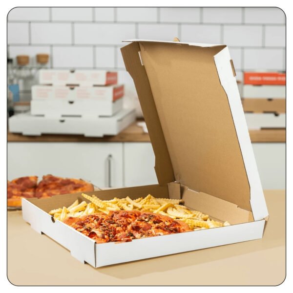 16x16x2 Corrugated Plain Pizza Box Bulk Pack Kraft - Image 4