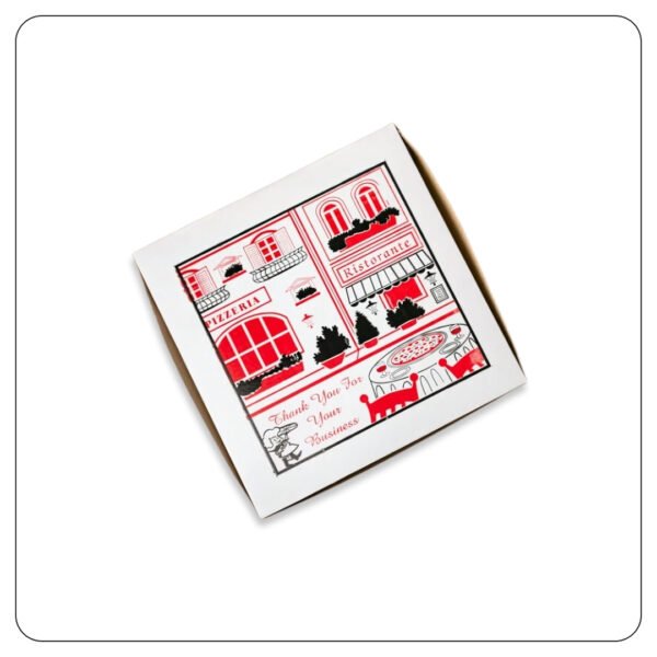 12x12x2 Clay Coated Customizable Pizza Box Kraft