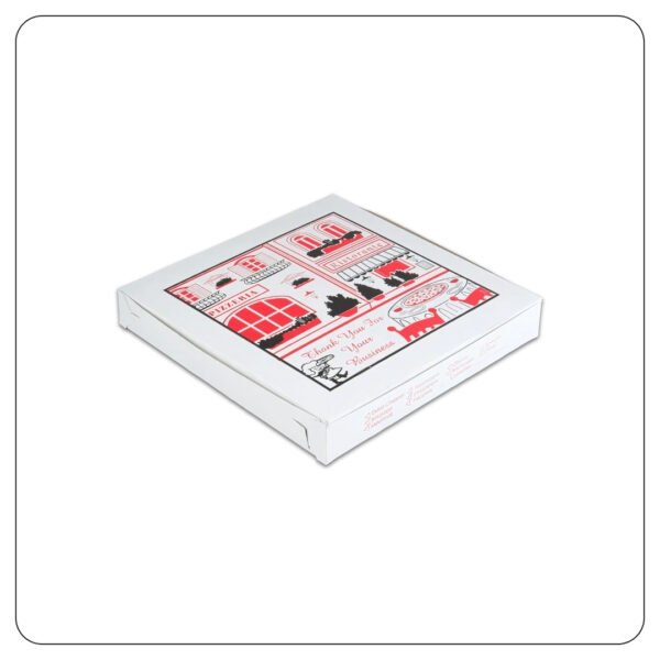12x12x2 Clay Coated Customizable Pizza Box Kraft - Image 2