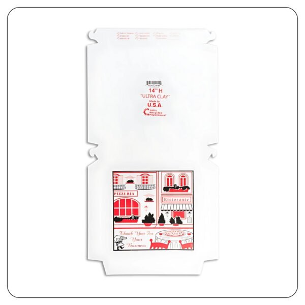 12x12x2 Clay Coated Customizable Pizza Box Kraft - Image 3