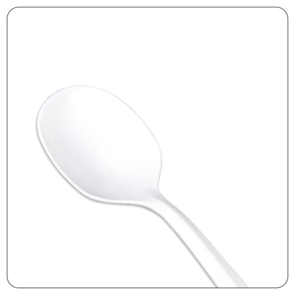 White Soup Spoon Individual Wrapped Plastic / Light Weight - Image 2