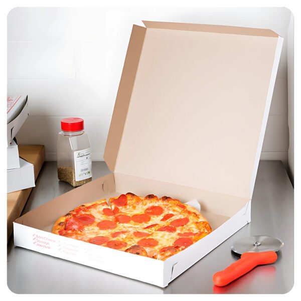 12x12x2 Clay Coated Customizable Pizza Box Kraft - Image 5