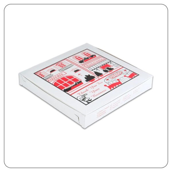 14x14x2 Clay Coated Customizable Pizza Box Kraft - Image 2