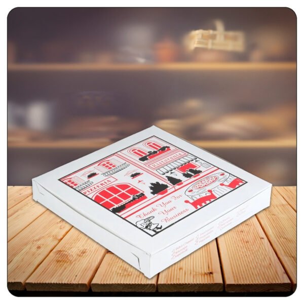 14x14x2 Clay Coated Customizable Pizza Box Kraft - Image 5
