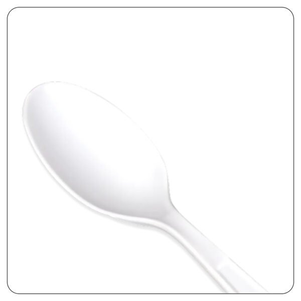 White Spoon Heavy Duty Individual Wrapped Plastic - Image 2