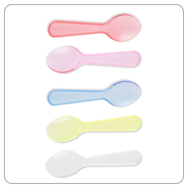 3" Taster Spoons Assorted Neon - Image 2