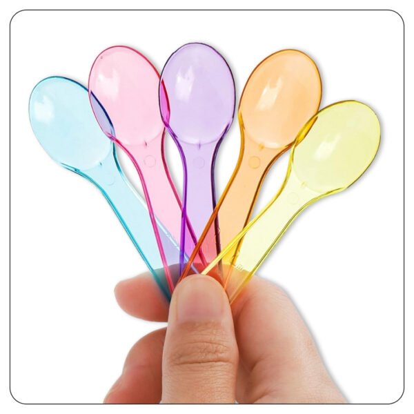3" Taster Spoons Assorted Neon - Image 3