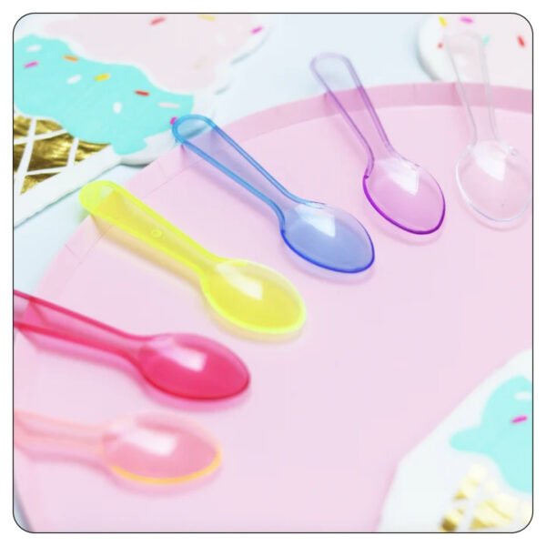 3" Taster Spoons Assorted Neon - Image 4