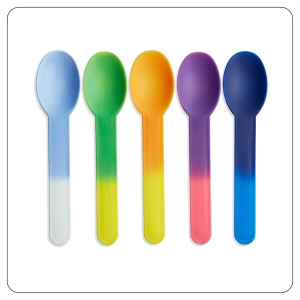 Assorted Color-Changing Heavy Weight Frozen Yogurt Spoon