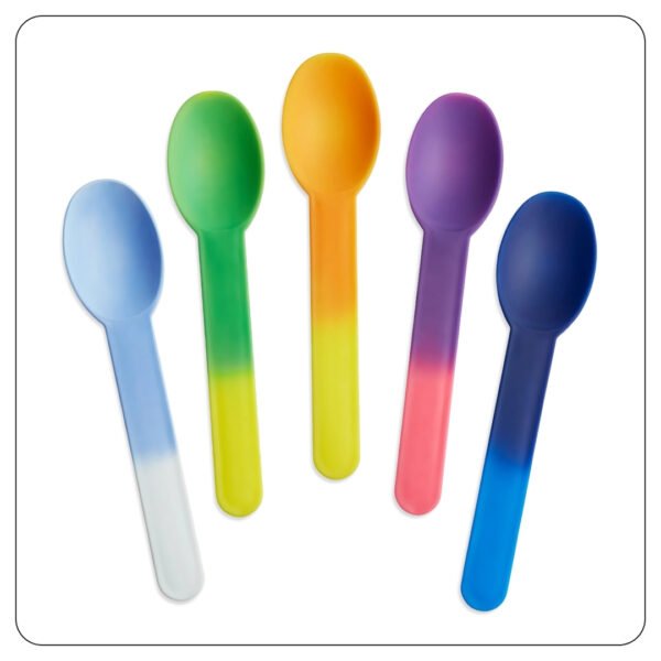 Assorted Color-Changing Heavy Weight Frozen Yogurt Spoon - Image 2