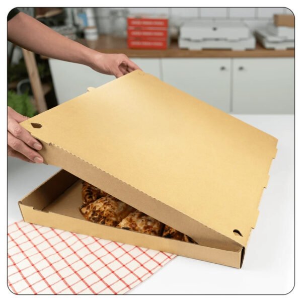 Kraft 18x18x2 Corrugated Plain Pizza Box Bulk - Image 5