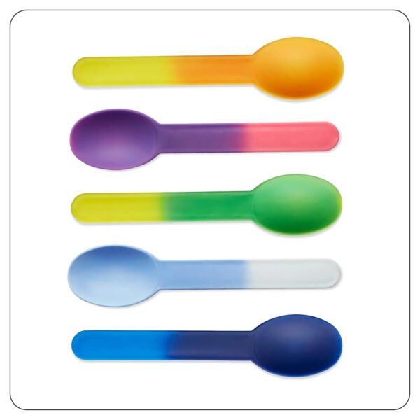 Assorted Color-Changing Heavy Weight Frozen Yogurt Spoon - Image 3