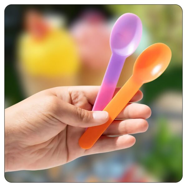 Assorted Color-Changing Heavy Weight Frozen Yogurt Spoon - Image 4