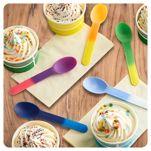 Assorted Color-Changing Heavy Weight Frozen Yogurt Spoon - Image 5