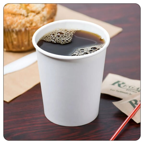 Paper Hot Cup 8oz White - Image 4