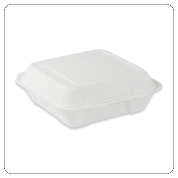 9x9 / Hinge Container Foam Lid / 1 Compartment