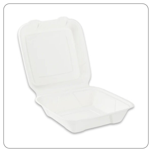 9x9 / Hinge Container Foam Lid / 1 Compartment - Image 3