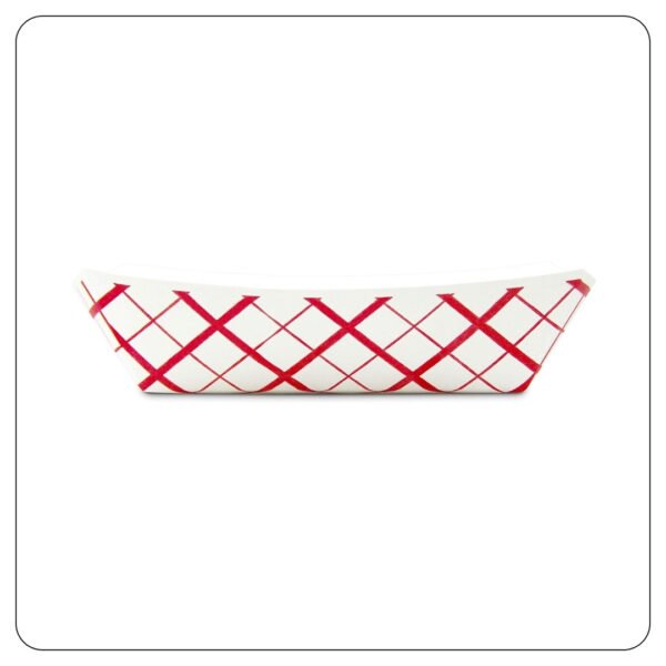5 lb. Red Checkered Paper Food Tray