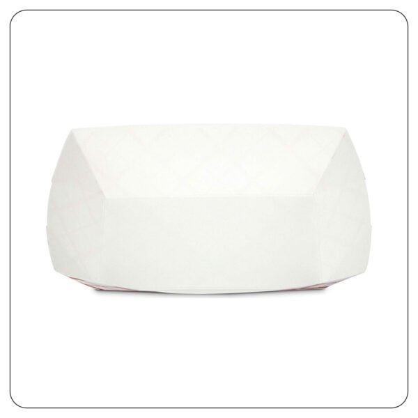 5 lb. Red Checkered Paper Food Tray - Image 3