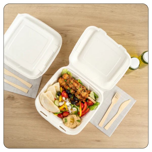 9x9 / Hinge Container Foam Lid / 1 Compartment - Image 5