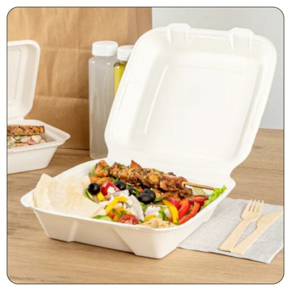 9x9 / Hinge Container Foam Lid / 1 Compartment - Image 4