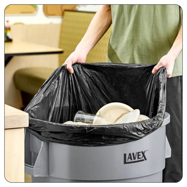 60 Gallon Trash Bag / Black Hdlpe / 'Slim Jim' - Image 4