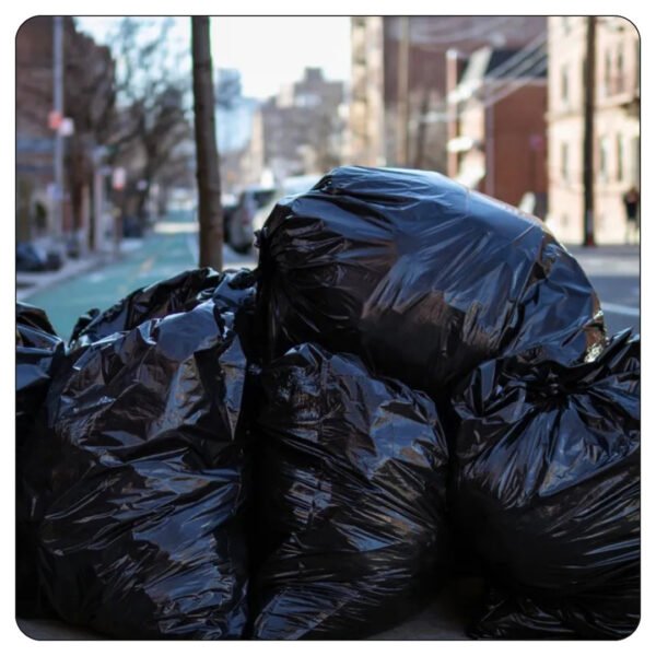60 Gallon Trash Bag / Black Hdlpe / 'Slim Jim' - Image 5