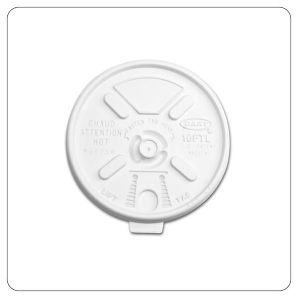 Lid with Straw Slot (16 Oz - 24 Oz) 16FTLS Translucent Lift'n'Lock - Image 2