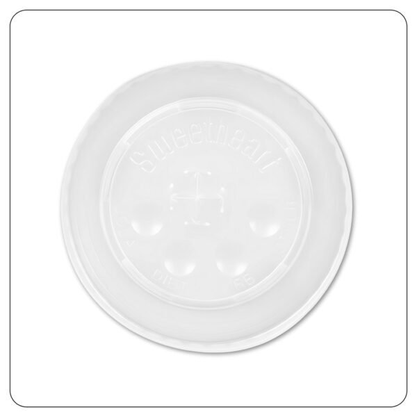 Lid with Straw Slot 32 Oz Translucent Flat