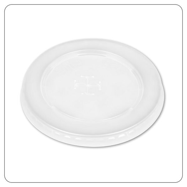 Lid with Straw Slot 32 Oz Translucent Flat - Image 2