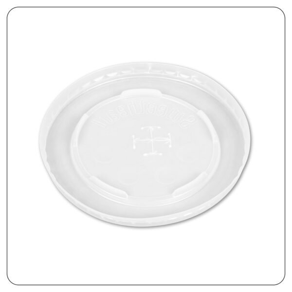 Lid with Straw Slot 32 Oz Translucent Flat - Image 3